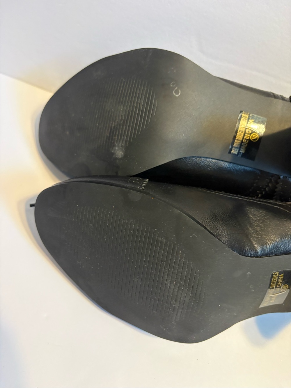 Chase + Chloe Black Vintage Wingtip Oxford Ribbon cone heels Size 10 fit smaller - Picture 6 of 15